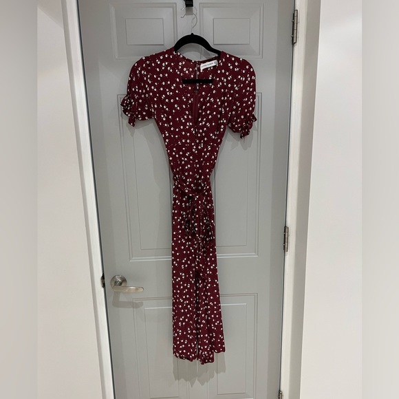 FAITHFULL THE BRAND | Burgundy floral jumpsuit - Picture 8 of 13